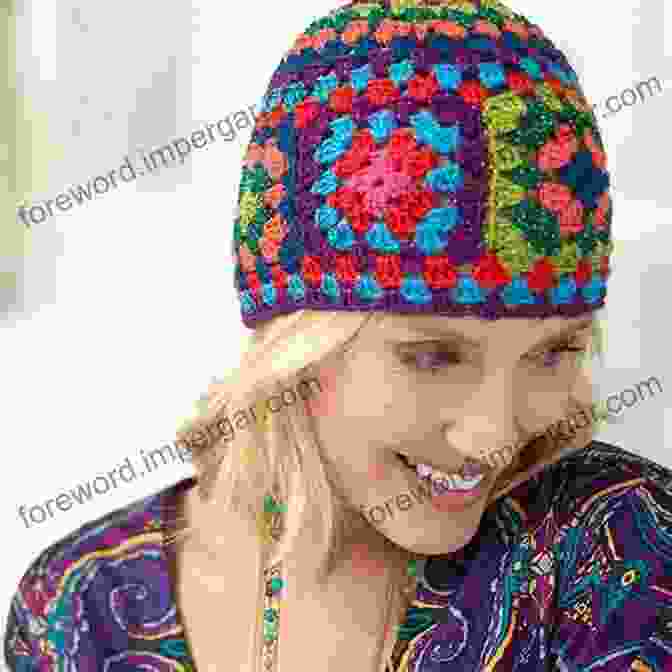 A Beautiful Granny Hat Made Of Soft Yarn, Perfect For Keeping Warm In Style CROCHET GRANNY SQUARES : Learn To Crochet Granny Hat Granny Squares Sweaters Granny Squares Scarf And Lots More