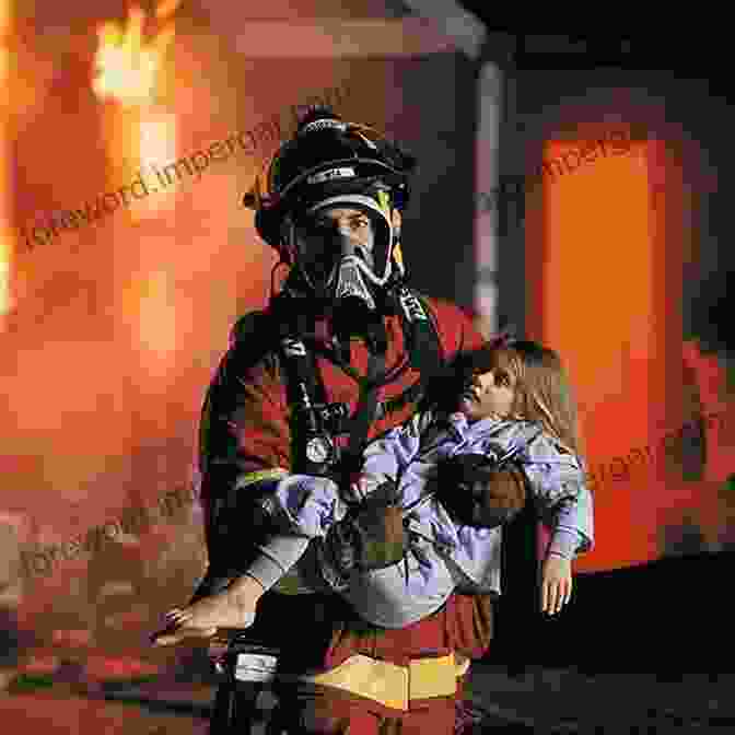 A Firefighter Extinguishing A Blazing House, Risking Their Life To Protect Others. Heroes In Our Midst: Inspirational Stories From Single Moms