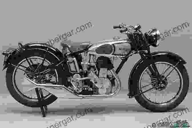 A Vintage Black And White Photograph Of A Norton 16H 490cc Motorcycle Being Ridden On A Dirt Track, Surrounded By Spectators. Norton 16H 490cc S V