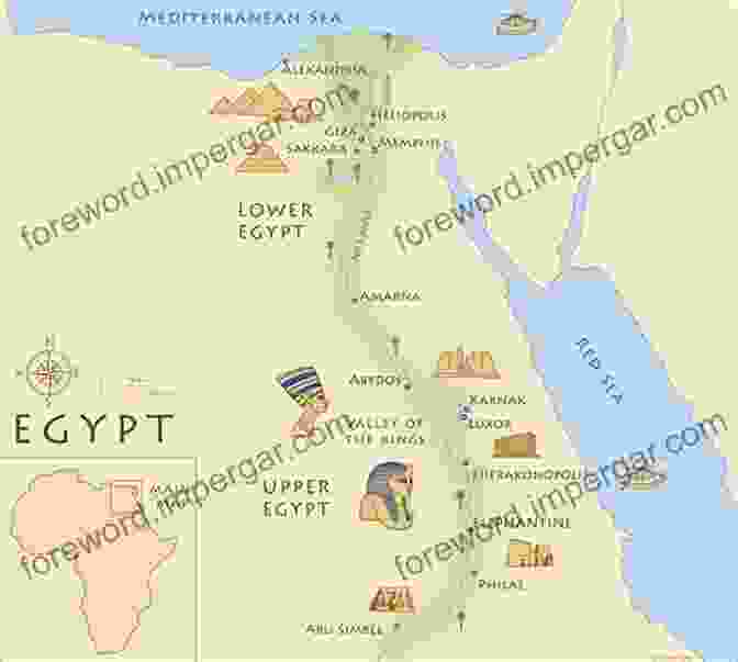 Geographical Map Of Ancient Egypt Displaying The Nile River, Major Cities, And Important Landmarks. History Of Ancient Egypt: The Land The People Of Egypt Egyptian Mythology Customs The Pyramid Builders The Ethiopians