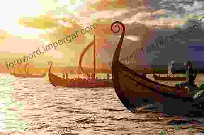 Vikings Storm A Coastal Settlement, Their Swords Raised High In Conquest. Northmen: The Viking Saga AD 793 1241